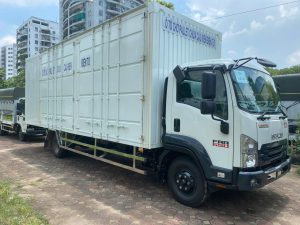 ISUZU FRR650 chở Pallet tải 5400kg thùng 7.5m container 47 khối